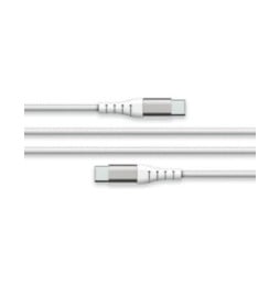 Force Power Câble Renforcé USB C/USB C 3m - 3A Blanc