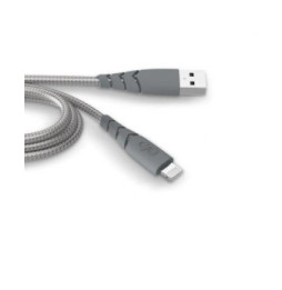 Force Power Câble Ultra-renforcé USB A/Lightning 1,2m - 2.4A Gris