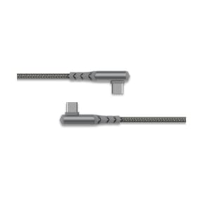 Force Power Câble USB-C vers USB-C 60W 3A Coudé Ultra-Renforcé Charge et Synchronisation 2m Gris