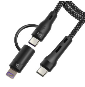 Forever Câble USB-C 60W vers USB-C et iPhone...