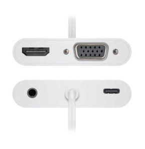 Goobay adaptateur USB 3.1 type C vers HDMI + VGA + PD100W
