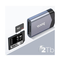 Hoko Lecteur Carte Hoco pour iPhone et iPad - Carte SD + micro SD (2TB)