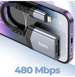 Hoko Lecteur Carte Hoco pour iPhone et iPad - Carte SD + micro SD (2TB)