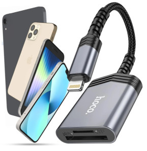 Hoko Lecteur Carte Hoco pour iPhone et iPad - Carte SD + micro SD (2TB)