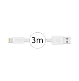 Inkax Câble Lightning 3m Câble USB vers Lightning Charge Synchronisation 2.1A