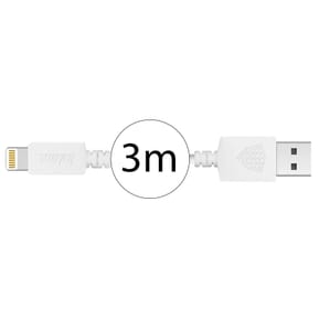 Inkax Câble Lightning 3m Câble USB vers Lightning Charge Synchronisation 2.1A — image 4