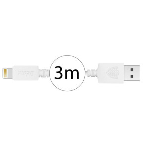 Inkax Câble Lightning 3m Câble USB vers Lightning Charge Synchronisation 2.1A