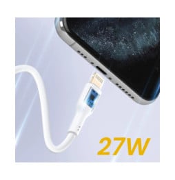 Inkax Câble pour iPhone USB C vers Lightning 27W Recharge Rapide Blanc