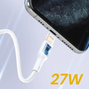 Inkax Câble pour iPhone USB C vers Lightning 27W Recharge Rapide Blanc — image 3