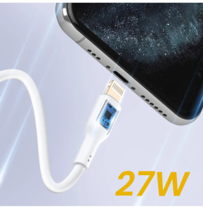 Inkax Câble pour iPhone USB C vers Lightning 27W Recharge Rapide Blanc