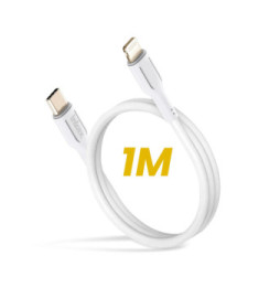 Inkax Câble pour iPhone USB C vers Lightning 27W Recharge Rapide Blanc