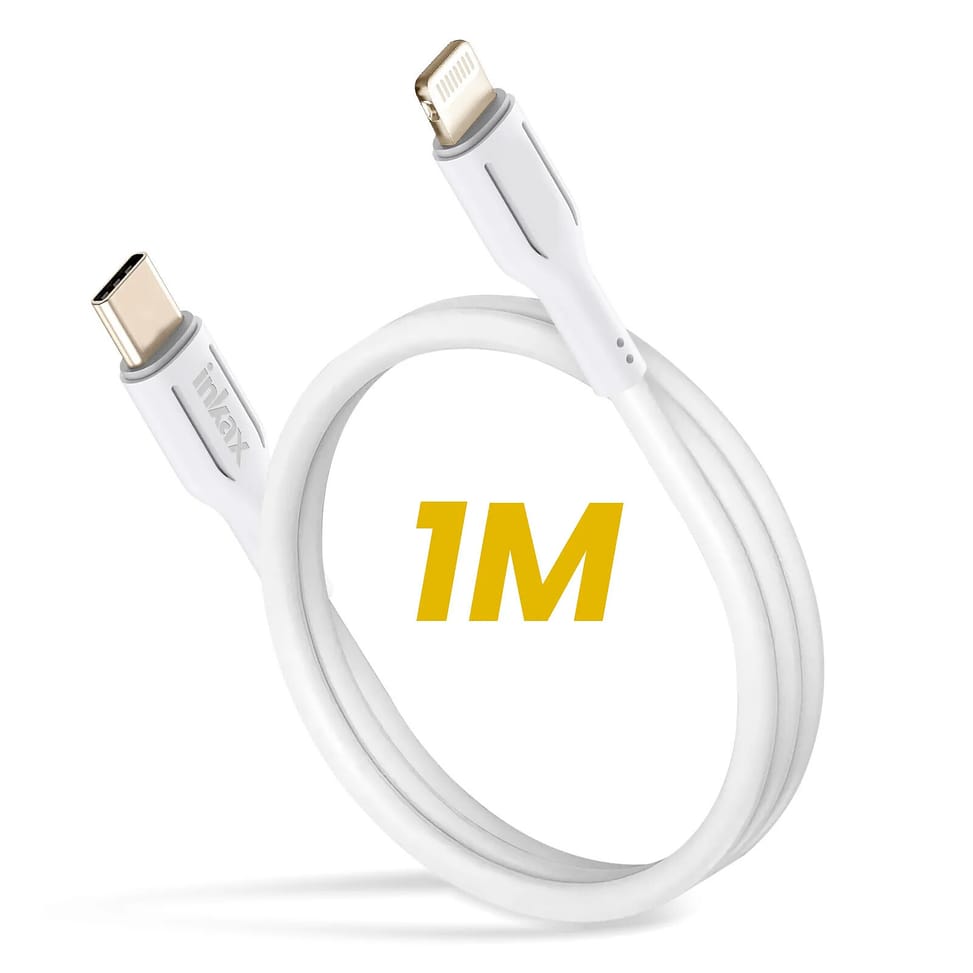 Inkax Câble pour iPhone USB C vers Lightning 27W Recharge Rapide Blanc — image 4