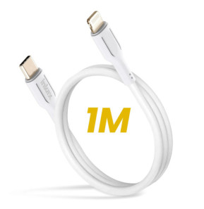 Inkax Câble pour iPhone USB C vers Lightning 27W Recharge Rapide Blanc
