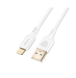 Inkax Câble pour iPhone USB vers Lightning Recharge Rapide Blanc