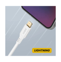 Inkax Câble pour iPhone USB vers Lightning Recharge Rapide Blanc