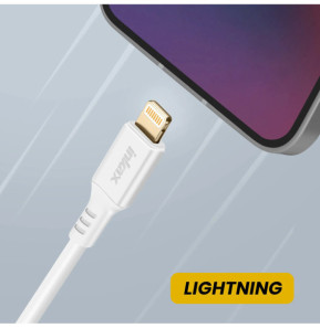 Inkax Câble pour iPhone USB vers Lightning Recharge Rapide Blanc