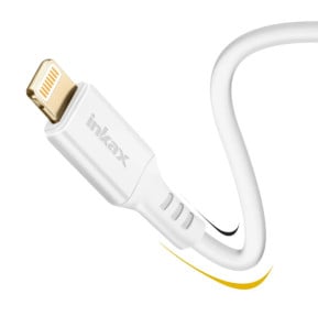 Inkax Câble pour iPhone USB vers Lightning Recharge Rapide Blanc