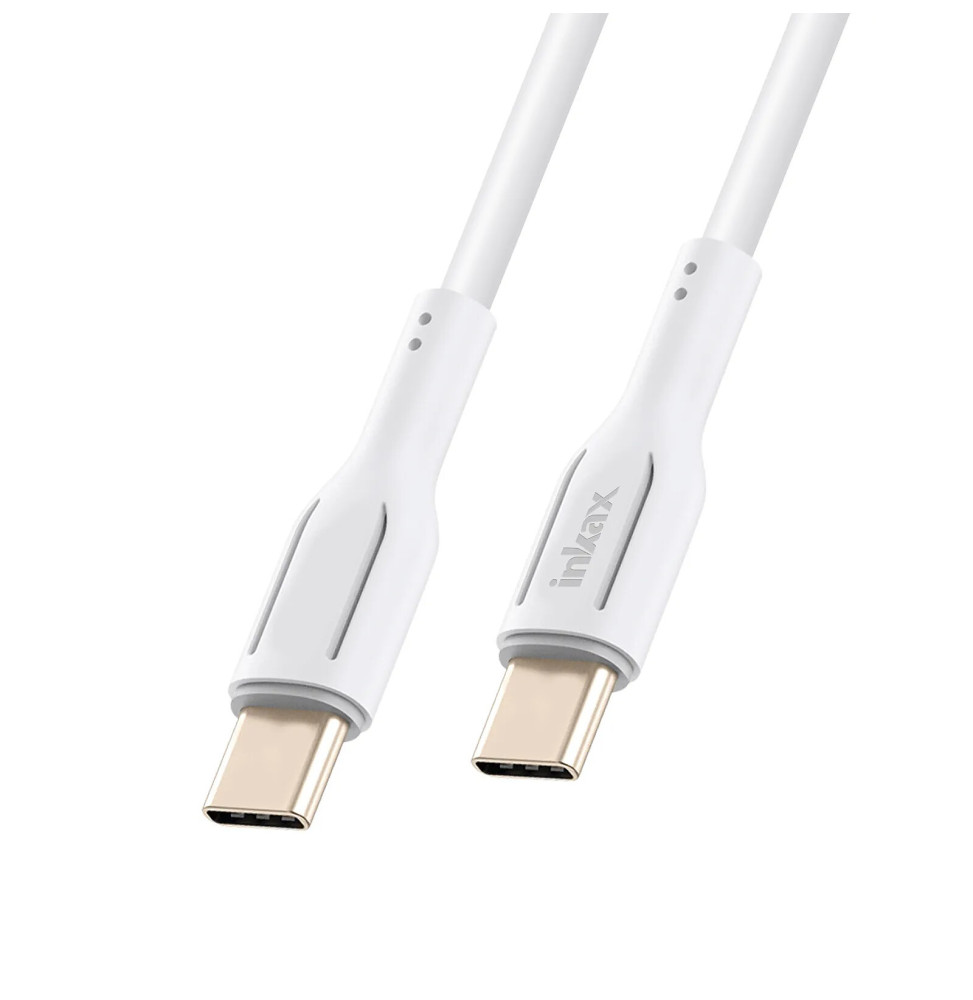 Inkax Câble USB C vers USB C 60W Recharge Rapide Blanc