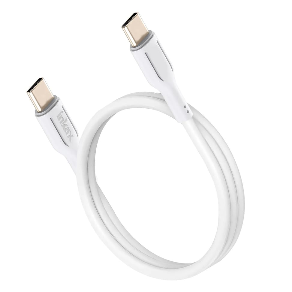 Inkax Câble USB C vers USB C 60W Recharge Rapide Blanc — image 2