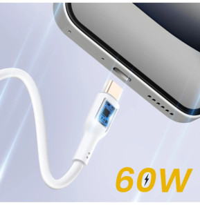 Inkax Câble USB C vers USB C 60W Recharge Rapide Blanc