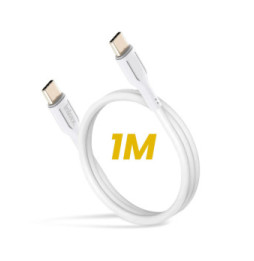 Inkax Câble USB C vers USB C 60W Recharge Rapide Blanc