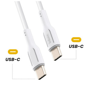 Inkax Câble USB C vers USB C 60W Recharge Rapide Blanc