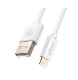 Inkax Câble USB vers Lightning Recharge et Synchronisation Rapide Blanc