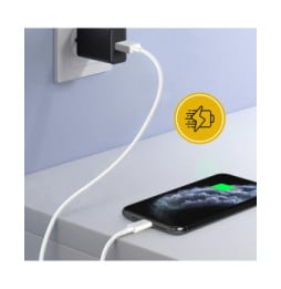 Inkax Câble USB vers Lightning Recharge et Synchronisation Rapide Blanc