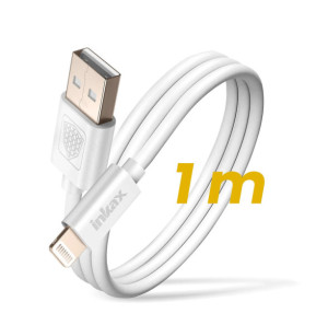 Inkax Câble USB vers Lightning Recharge et Synchronisation Rapide Blanc