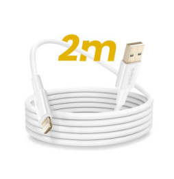 Inkax Câble USB vers Lightning Recharge et Synchronisation Rapide Blanc