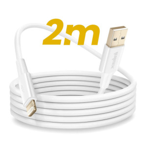 Inkax Câble USB vers Lightning Recharge et Synchronisation Rapide Blanc