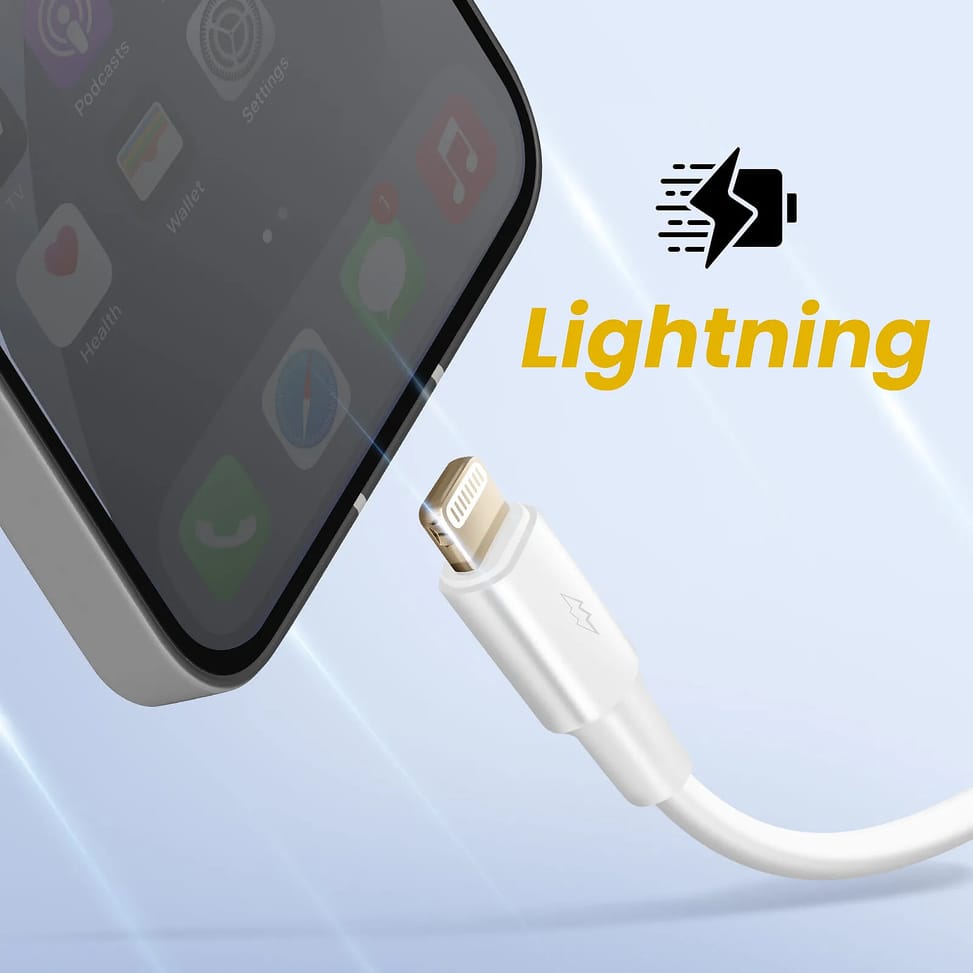 Inkax Câble USB vers Lightning Recharge et Synchronisation Rapide Blanc — image 4
