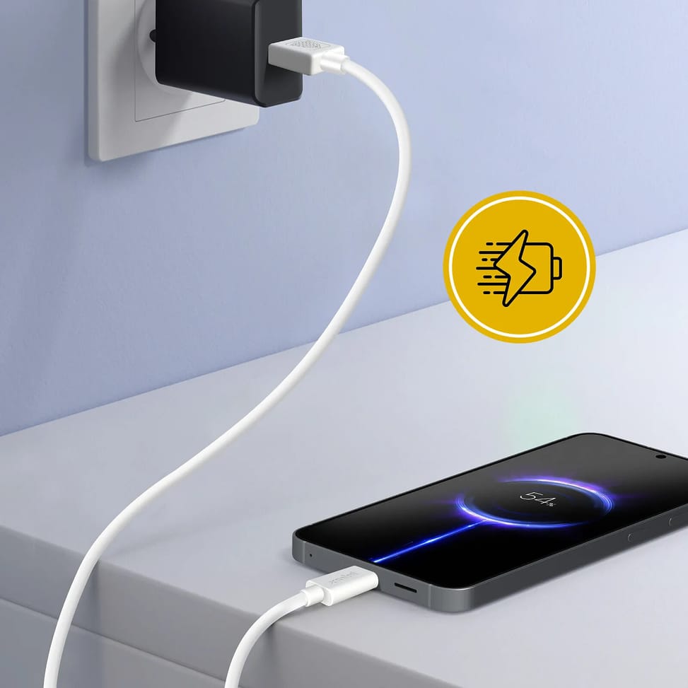 Inkax Câble USB vers USB C Recharge et Synchronisation 1m Blanc — image 3
