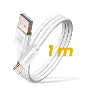 Inkax Câble USB vers USB C Recharge et Synchronisation 1m Blanc