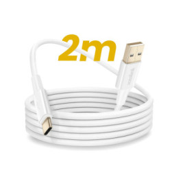 Inkax Câble USB vers USB C Recharge et Synchronisation 2m Blanc