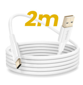 Inkax Câble USB vers USB C Recharge et Synchronisation 2m Blanc