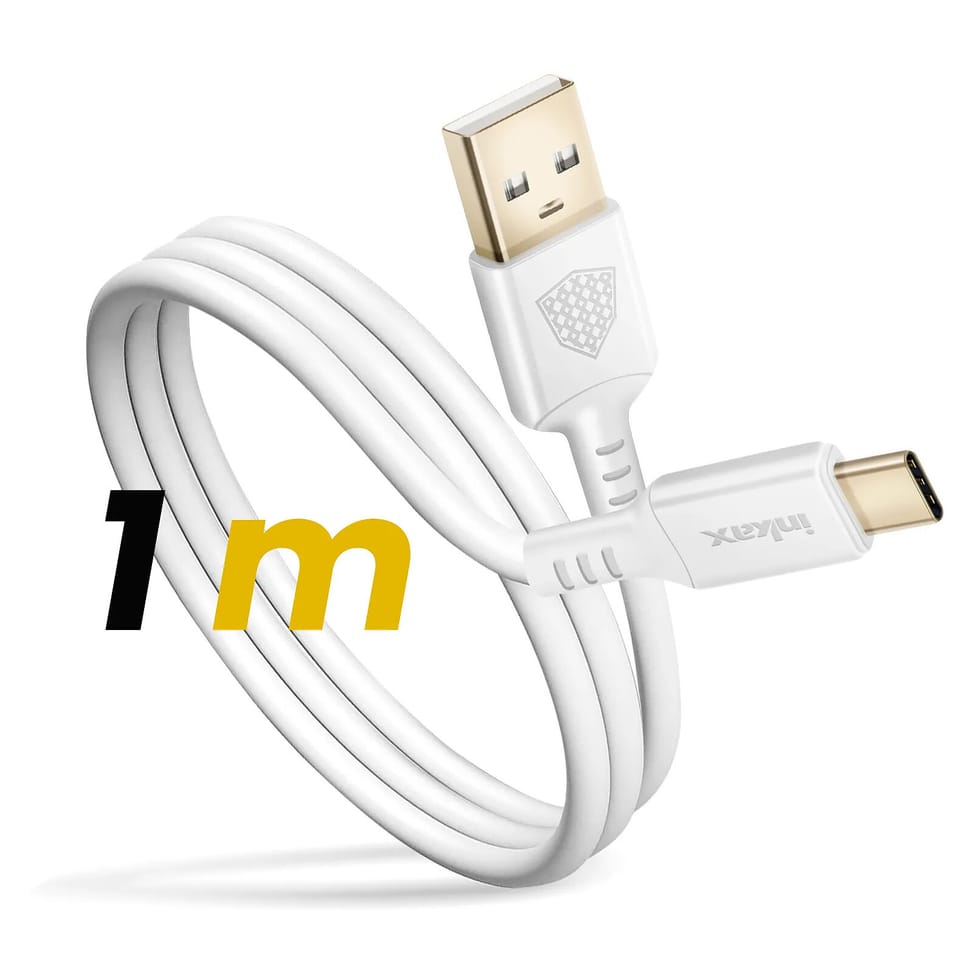Inkax Câble USB vers USB C Recharge et Synchronisation Rapide Blanc — image 3