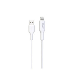 Jaym Câble de Charge et Synchronisation de donnée USB vers Lightning MFI 2,4A 2M Blanc