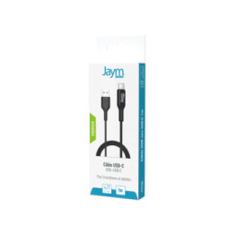 Jaym Câble de Charge et Synchronisation de donnée USB vers Type-C 2,4A 1M Noir