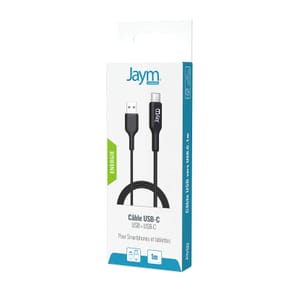 Jaym Câble de Charge et Synchronisation de donnée USB vers Type-C 2,4A 1M Noir — image 3