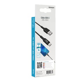Jaym Câble de Charge et Synchronisation de donnée USB vers Type-C 2,4A 1M Noir — image 4