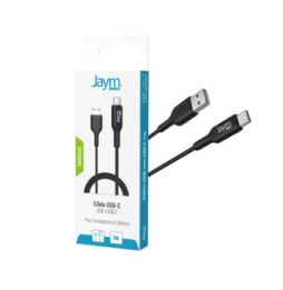 Jaym Câble de Charge et Synchronisation de donnée USB vers Type-C 2,4A 1M Noir