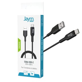 Jaym Câble de Charge et Synchronisation de donnée USB vers Type-C 2,4A 1M Noir — image 5
