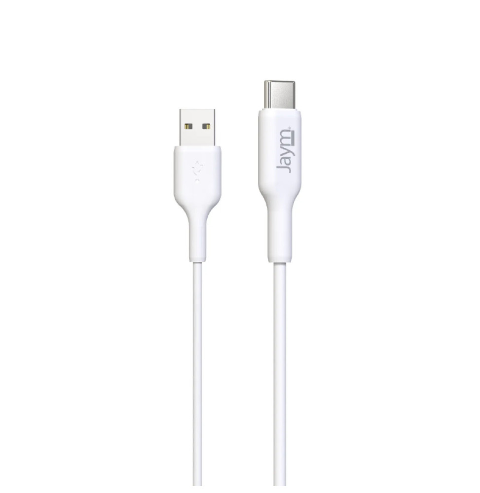Jaym Câble de Charge et Synchronisation de donnée USB vers Type-C 2,4A 2M Blanc