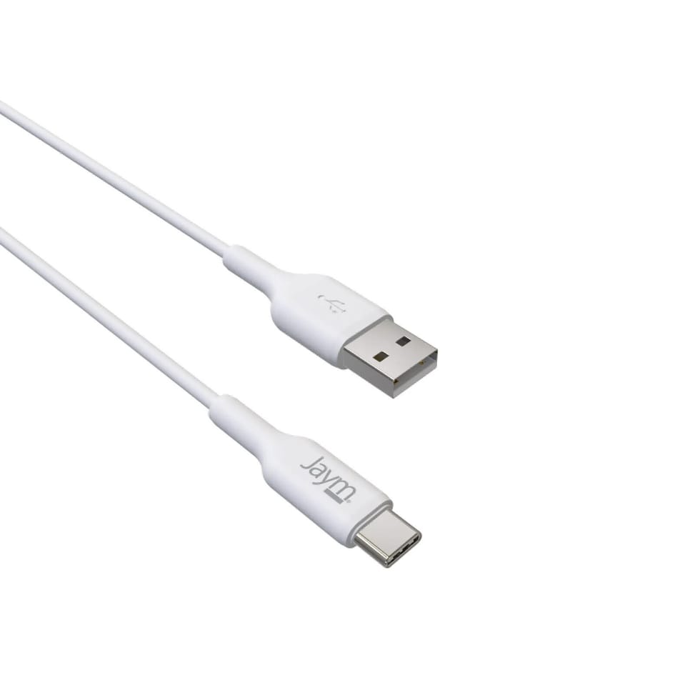 Jaym Câble de Charge et Synchronisation de donnée USB vers Type-C 2,4A 2M Blanc — image 2