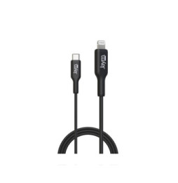 Jaym Câble de Charge et Synchronisation de donnée USB-C / Lightning MFI PD 3.0 3A 1M Noir