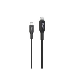Jaym Câble de Charge et Synchronisation de donnée USB-C / Lightning MFI PD 3.0 3A 1M Noir