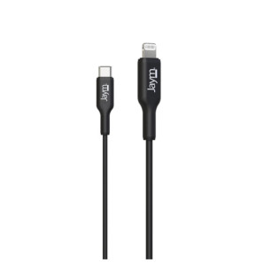 Jaym Câble de Charge et Synchronisation de donnée USB-C / Lightning MFI PD 3.0 3A 1M Noir