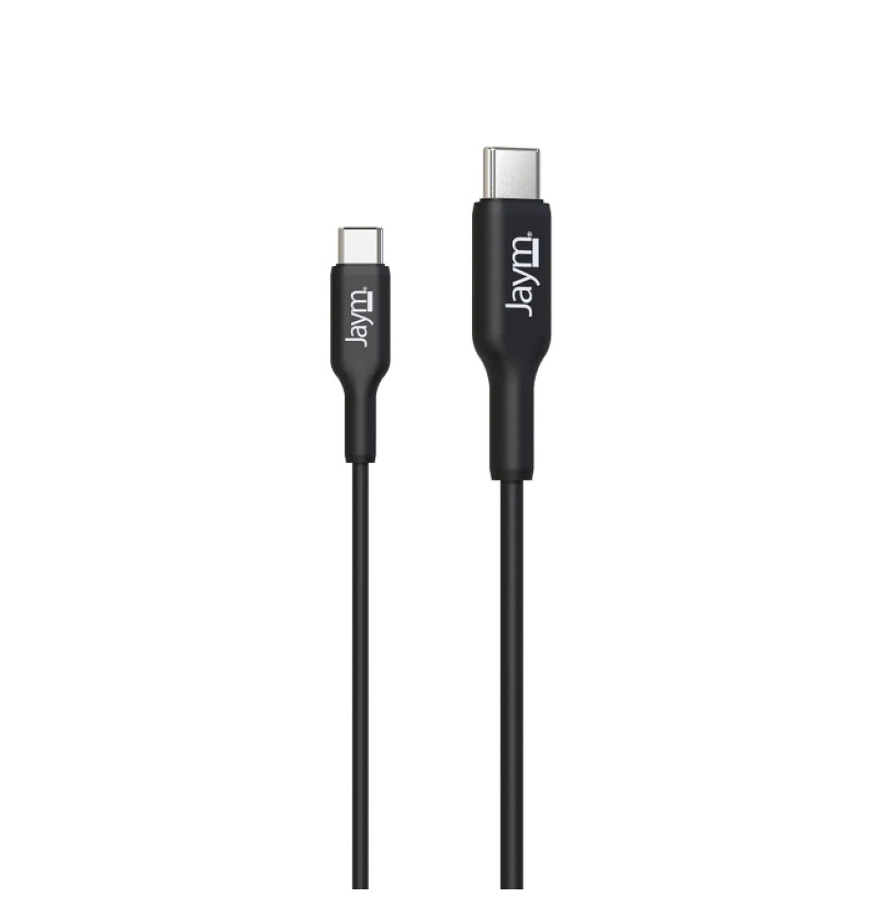Jaym Câble de Charge et Synchronisation de donnée USB-C Vers USB-C PD 3.0 3A 1M Noir