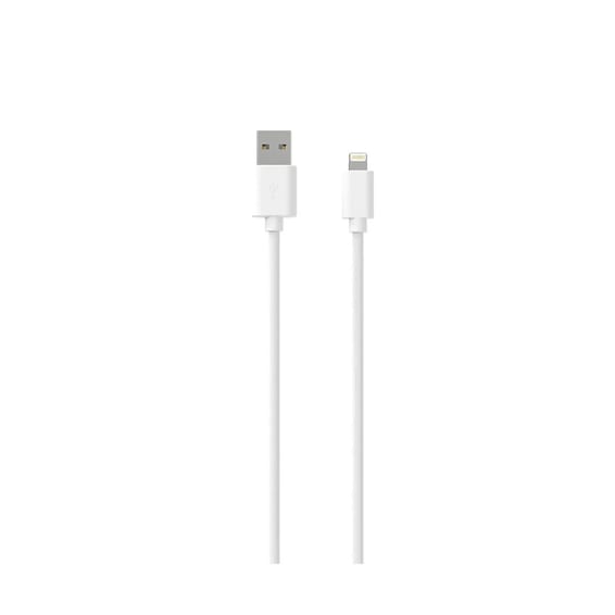 Jaym Câble Lightning vers USB-A 2,4A Charge et Synchronisation Collection POP 1,5m Blanc